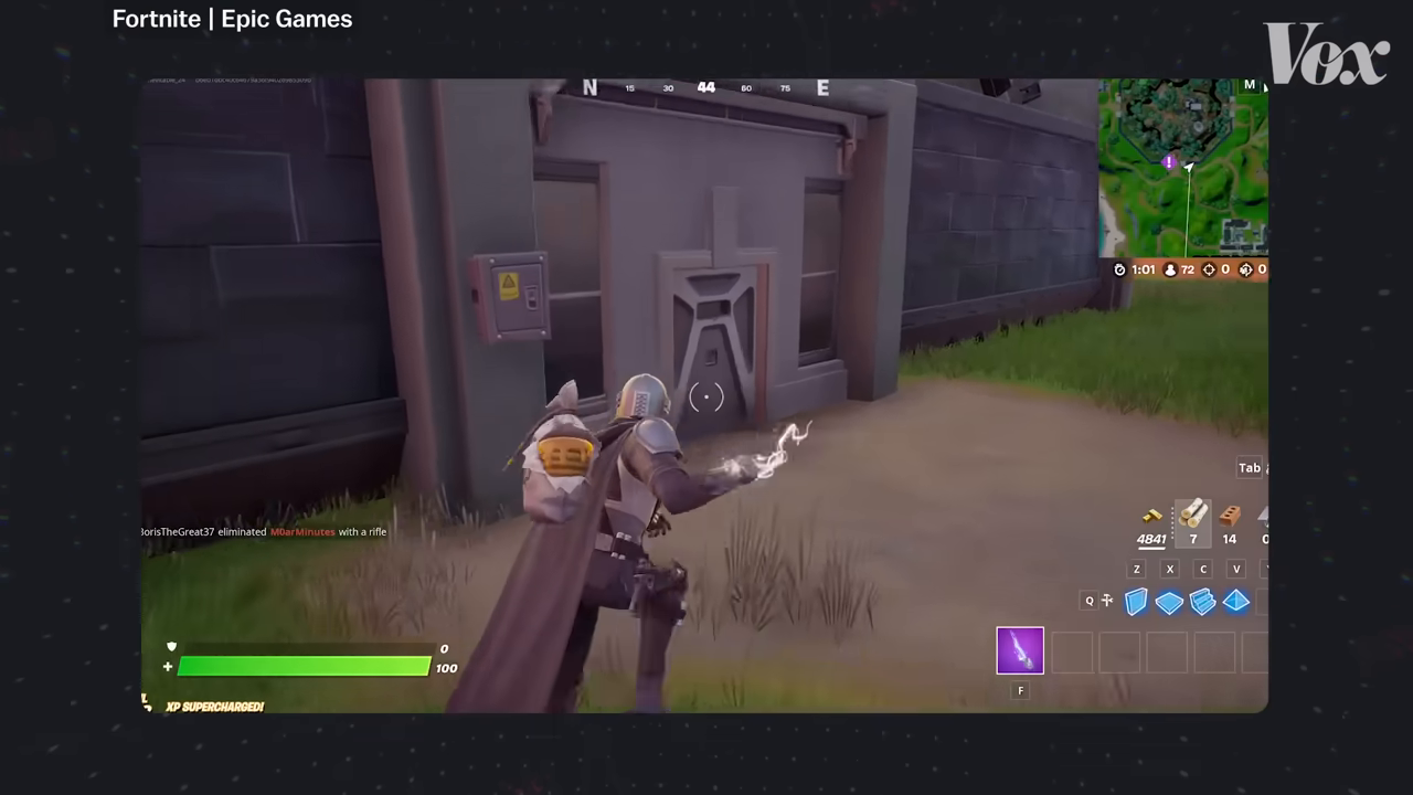 Fortnite gameplay with elements